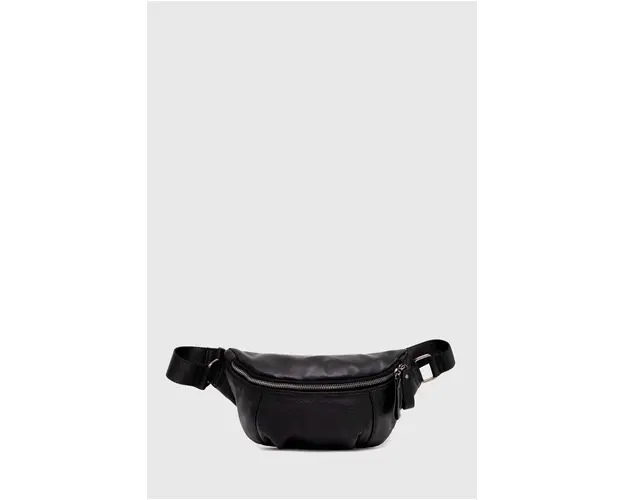 Answear Lab borseta de piele culoarea negru