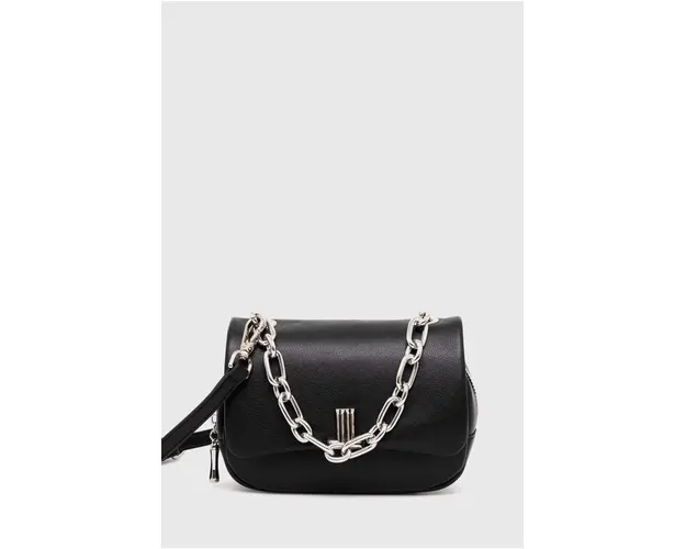 Answear Lab poseta de piele culoarea negru