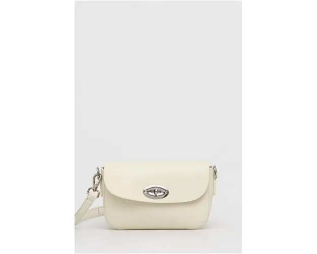 Answear Lab poseta de piele culoarea bej