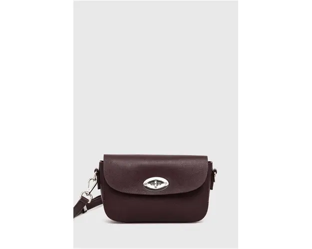 Answear Lab poseta de piele culoarea bordo