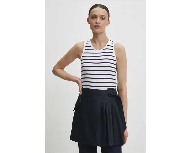 Answear Lab top femei, culoarea albastru marin