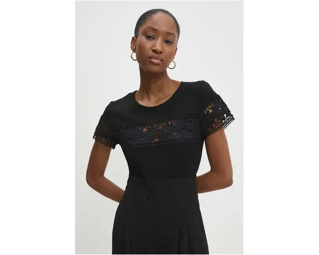 Answear Lab tricou femei, culoarea negru