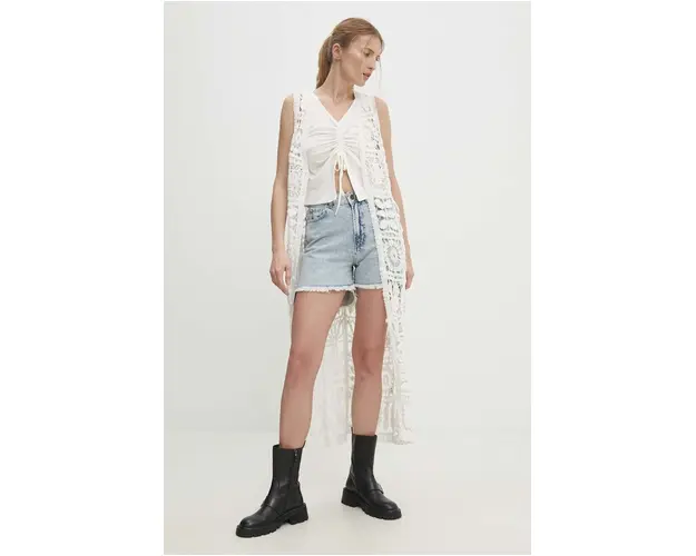 Answear Lab top femei, culoarea alb