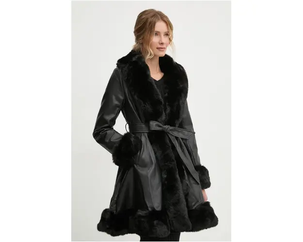 Answear Lab geaca femei, culoarea negru, de tranzitie