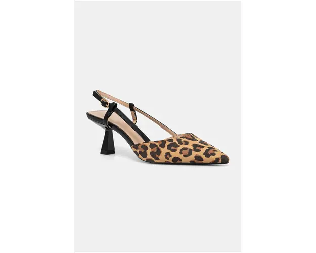 Answear Lab pantofi cu toc culoarea maro