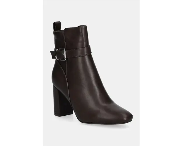 Answear Lab botine femei, culoarea maro, cu toc drept, izolare usoara