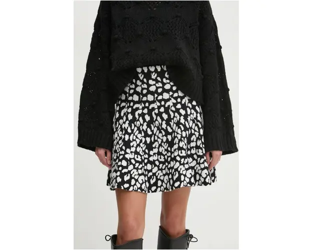 Answear Lab fusta culoarea negru, mini, evazati