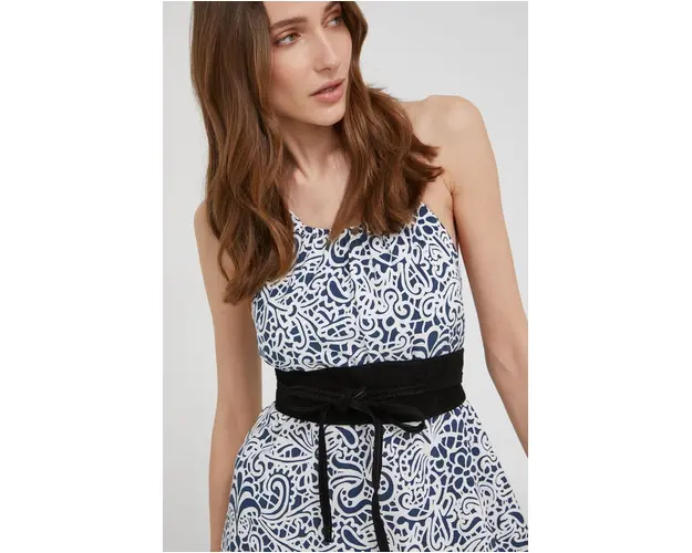Answear Lab curea din piele intoarsa femei, culoarea negru