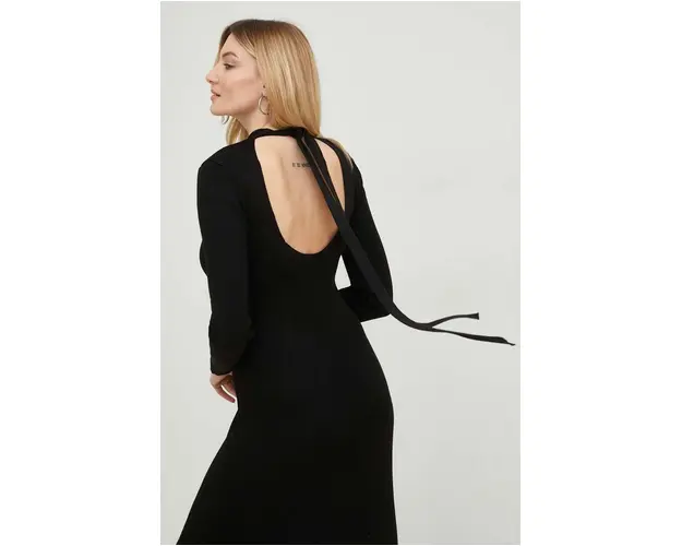Answear Lab rochie culoarea negru, midi, mulata