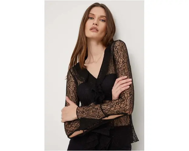 Answear Lab camasa X limited collection NO SHAME femei, culoarea negru, regular