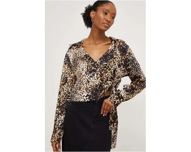 Answear Lab bluza femei, culoarea bej, modelator