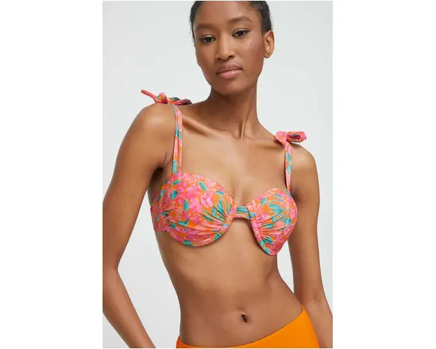 Answear Lab sutien de baie culoarea roz, cupa rigidizata