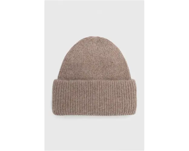 Answear Lab caciula de lana culoarea bej, de lana, din tricot gros