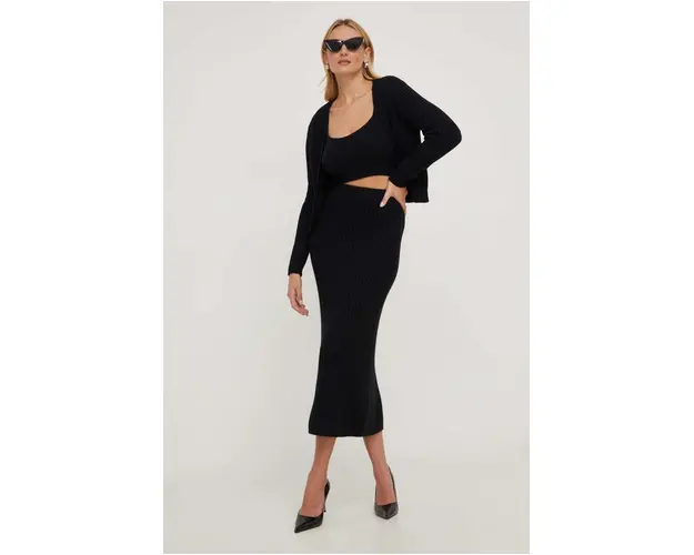 Answear Lab compleu femei, culoarea negru