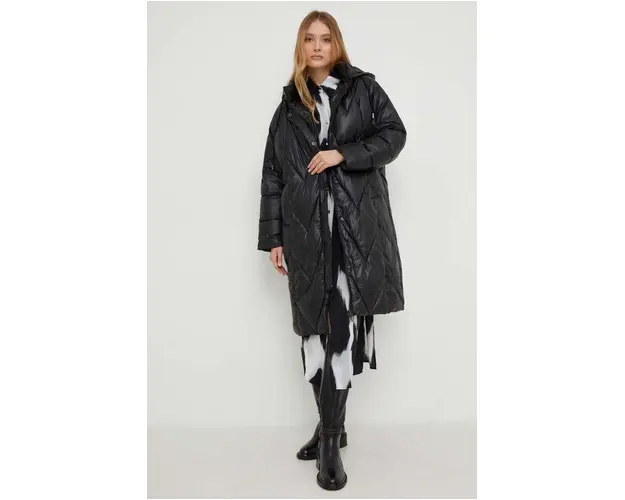 Answear Lab geaca femei, culoarea negru, de iarna, oversize