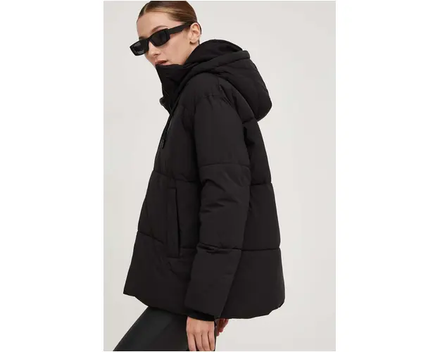 Answear Lab geaca femei, culoarea negru, de iarna, oversize
