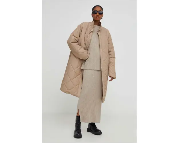 Answear Lab geaca femei, culoarea bej, de tranzitie