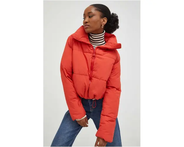 Answear Lab geaca femei, culoarea portocaliu, de iarna, oversize
