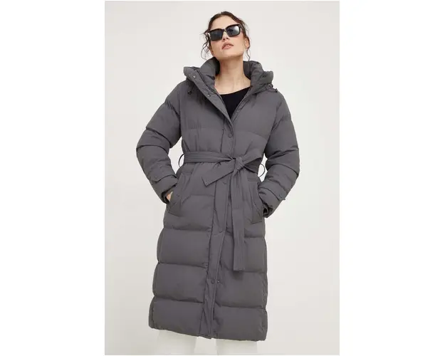 Answear Lab geaca femei, culoarea gri, de iarna
