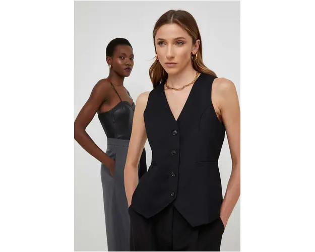 Answear Lab vesta X limited collection NO SHAME culoarea negru, un singur rand de nasturi