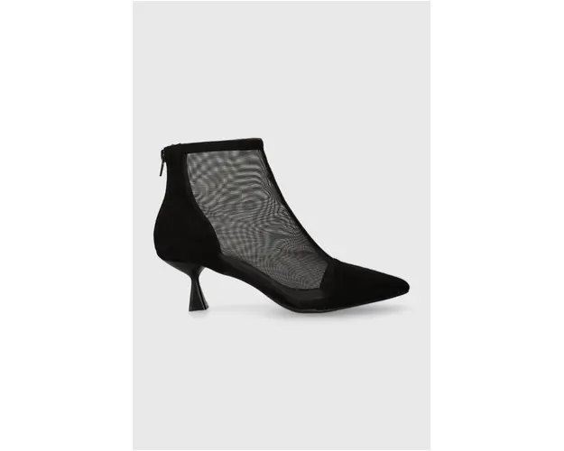 Answear Lab botine X limited collection NO SHAME femei, culoarea negru, toc mic