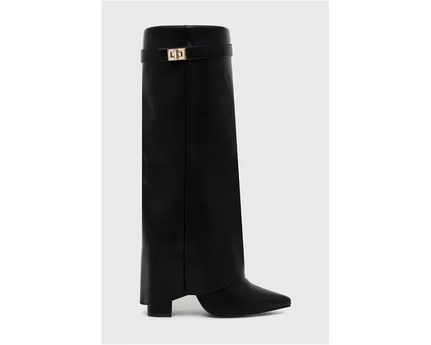Answear Lab cizme femei, culoarea negru, cu toc drept