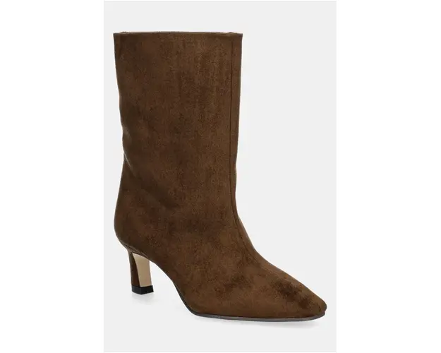 Answear Lab botine femei, culoarea maro, cu toc cui