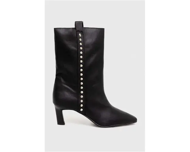 Answear Lab botine femei, culoarea negru, toc mic