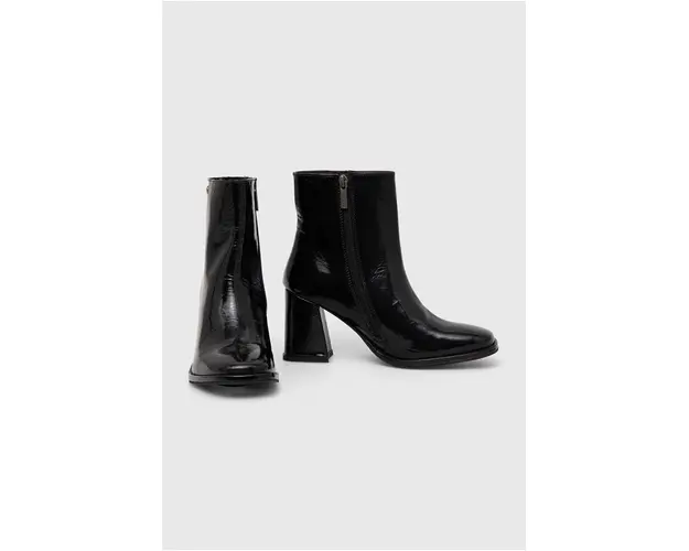 Answear Lab cizme de piele femei, culoarea negru, cu toc drept