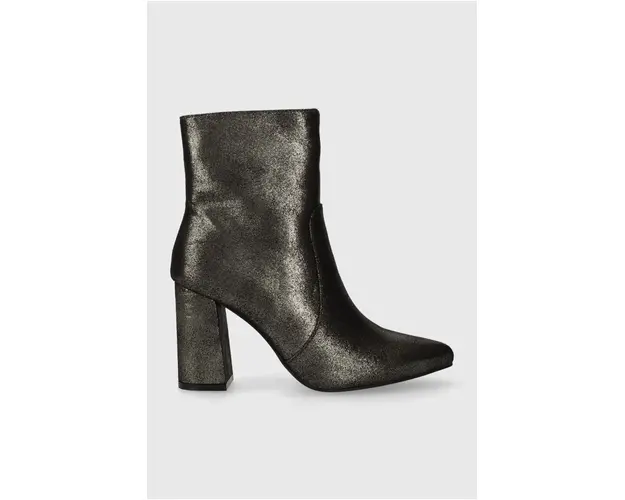 Answear Lab botine femei, culoarea auriu, cu toc drept, izolare usoara