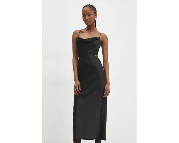 Answear Lab rochie culoarea negru, maxi, mulata