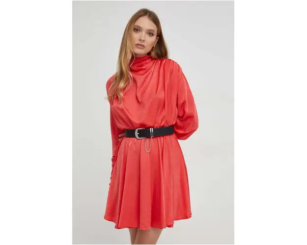 Answear Lab rochie culoarea rosu, mini, evazati