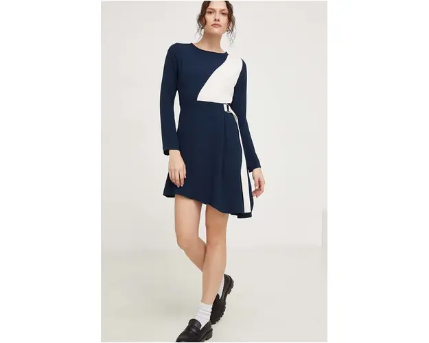 Answear Lab rochie culoarea albastru marin, mini, evazati