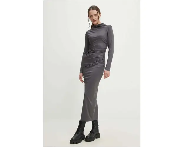 Answear Lab rochie culoarea gri, maxi, mulata