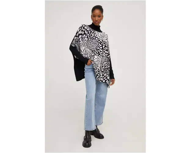 Answear Lab pulover femei, culoarea negru, light, cu guler