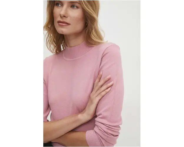 Answear Lab pulover de casmir culoarea roz, light