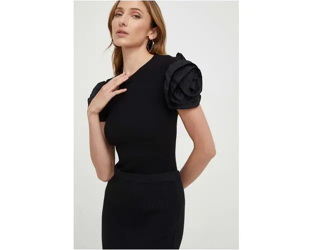 Answear Lab bluza culoarea negru, neted