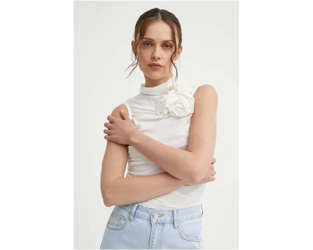 Answear Lab top culoarea alb, neted