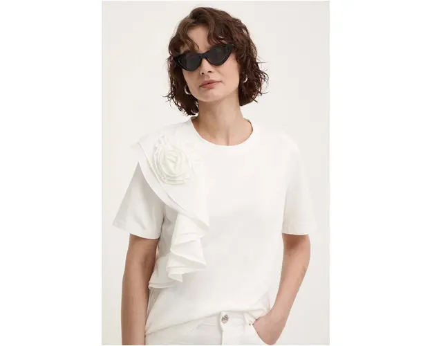 Answear Lab bluza femei, culoarea alb, cu imprimeu