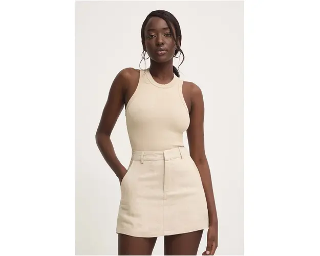 Answear Lab top culoarea bej, neted