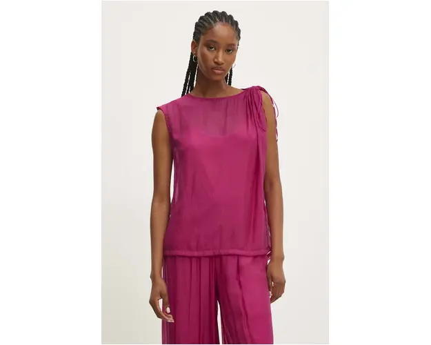 Answear Lab bluza femei, culoarea roz, neted