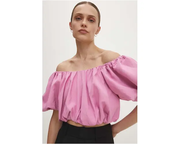Answear Lab bluza femei, culoarea roz, neted