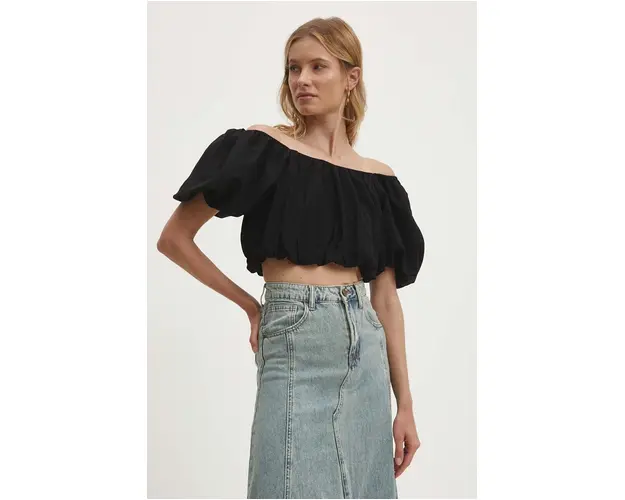 Answear Lab bluza femei, culoarea negru, neted