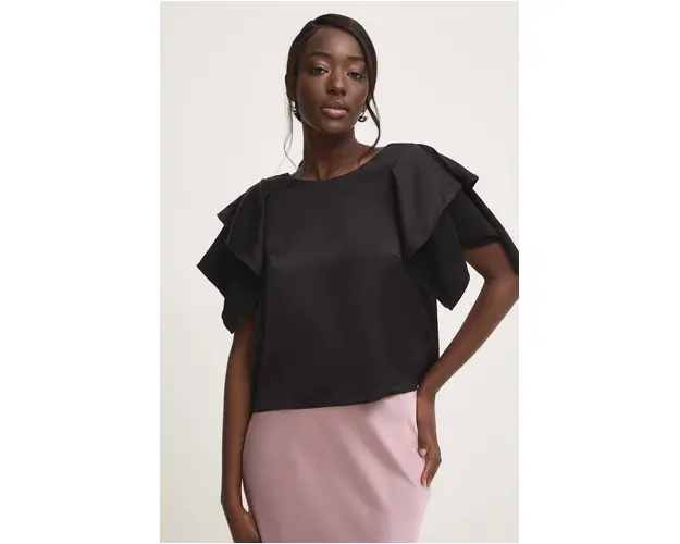 Answear Lab bluza femei, culoarea negru, neted