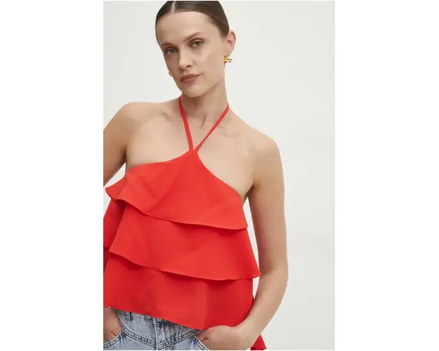 Answear Lab bluza femei, culoarea rosu, neted