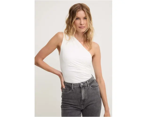Answear Lab body femei, culoarea alb, neted