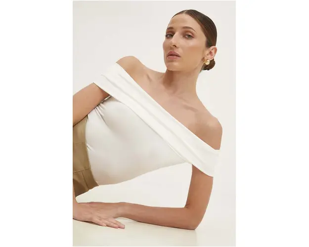 Answear Lab bluza femei, culoarea alb, neted