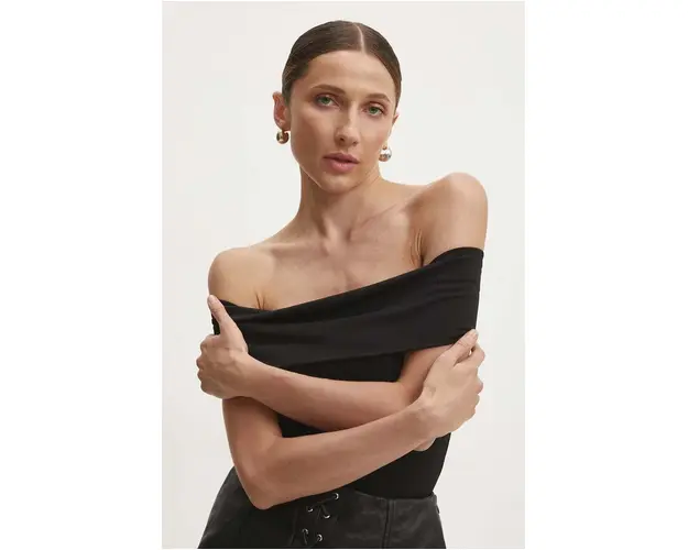 Answear Lab bluza femei, culoarea negru, neted