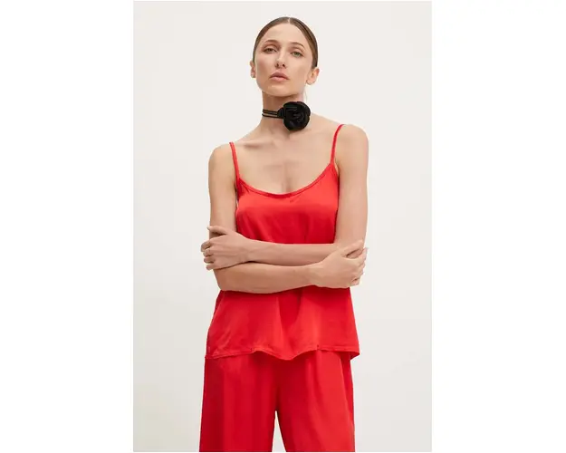 Answear Lab bluza femei, culoarea rosu, neted