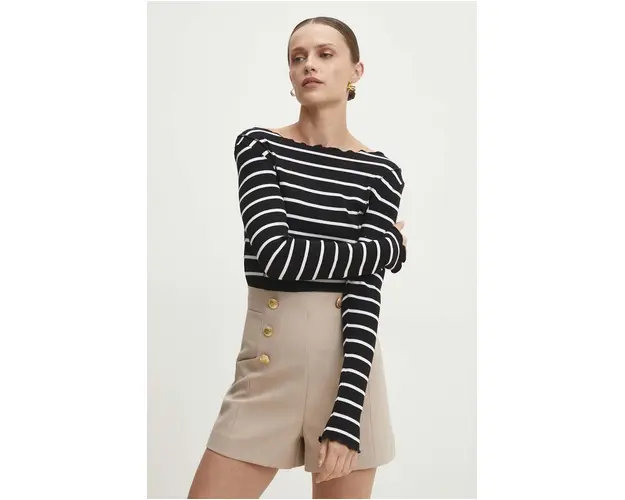 Answear Lab longsleeve culoarea negru